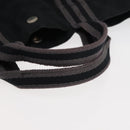 HERMES Fourre Tout MM Hand Bag Canvas Black Silver Auth 147142-7