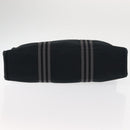 HERMES Fourre Tout MM Hand Bag Canvas Black Silver Auth 147142-5