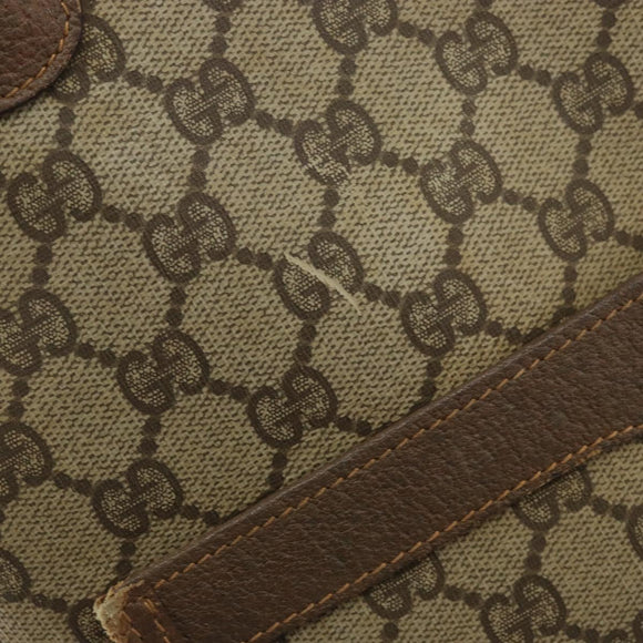 GUCCI GG Supreme Web Sherry Line Tote Bag PVC Beige Gold 002 58 6487 Auth 147143