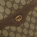 GUCCI GG Supreme Web Sherry Line Tote Bag PVC Beige Gold 002 58 6487 Auth 147143-18