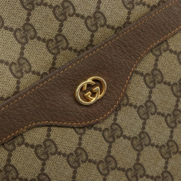 GUCCI GG Supreme Web Sherry Line Tote Bag PVC Beige Gold 002 58 6487 Auth 147143