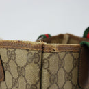 GUCCI GG Supreme Web Sherry Line Tote Bag PVC Beige Gold 002 58 6487 Auth 147143-10