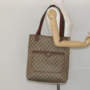 GUCCI GG Supreme Web Sherry Line Tote Bag PVC Beige Gold 002 58 6487 Auth 147143-23
