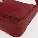PRADA Hand Bag Nylon Red Silver Auth 147144-16