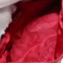 PRADA Hand Bag Nylon Red Silver Auth 147144-11