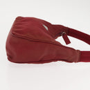 PRADA Hand Bag Nylon Red Silver Auth 147144-3