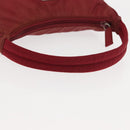 PRADA Hand Bag Nylon Red Silver Auth 147144-7