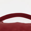PRADA Hand Bag Nylon Red Silver Auth 147144-8