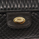 BALLY Chain Shoulder Bag Leather Black Auth 147146-17