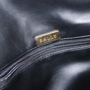 BALLY Chain Shoulder Bag Leather Black Auth 147146-11