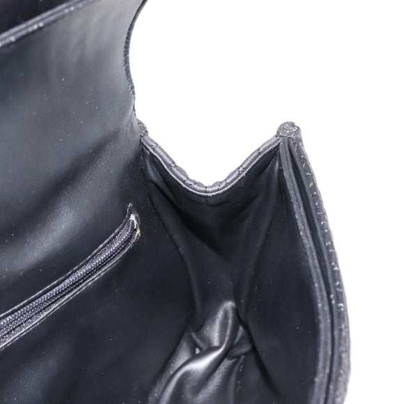 BALLY Chain Shoulder Bag Leather Black Auth 147146