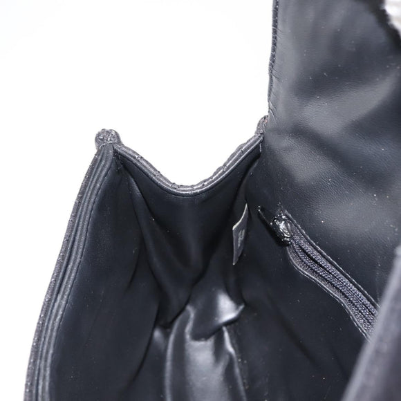 BALLY Chain Shoulder Bag Leather Black Auth 147146