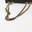 BALLY Chain Shoulder Bag Leather Black Auth 147146-7