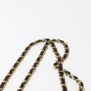 BALLY Chain Shoulder Bag Leather Black Auth 147146-8