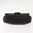 BALLY Chain Shoulder Bag Leather Black Auth 147146-5