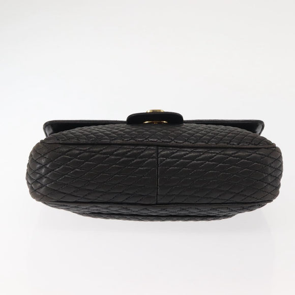 BALLY Chain Shoulder Bag Leather Black Auth 147146