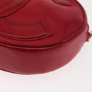 CHANEL COCO Mark Chain Shoulder Bag Lamb Skin Red CC Auth 147148-15