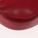 CHANEL COCO Mark Chain Shoulder Bag Lamb Skin Red CC Auth 147148-16