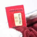 CHANEL Choco Bar Chain Tote Bag No5 Canvas Navy Silver CC Auth 147149-19