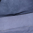 HERMES Fourre ToutMM Hand Bag Canvas Navy Brown Auth 147150-10