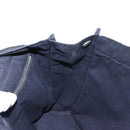 HERMES Fourre ToutMM Hand Bag Canvas Navy Brown Auth 147150-20