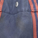 HERMES Fourre ToutMM Hand Bag Canvas Navy Brown Auth 147150-3