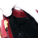 Salvatore Ferragamo Vala Hand Bag Nylon Red Gold Auth 147152-18