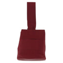 Salvatore Ferragamo Vala Hand Bag Nylon Red Gold Auth 147152-3