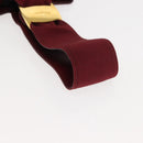 Salvatore Ferragamo Vala Hand Bag Nylon Red Gold Auth 147152-7