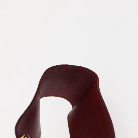 Salvatore Ferragamo Vala Hand Bag Nylon Red Gold Auth 147152