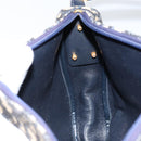 Christian Dior Trotter Canvas Shoulder Bag Navy Auth 147153-19