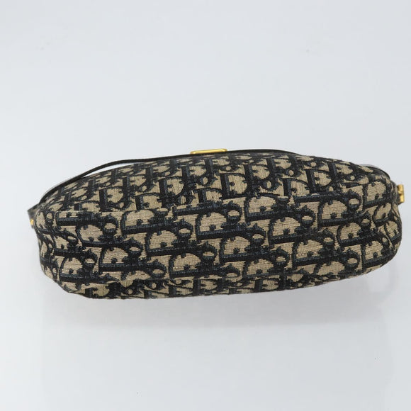 Christian Dior Trotter Canvas Shoulder Bag Navy Auth 147153