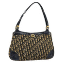 Christian Dior Trotter Canvas Shoulder Bag Navy Auth 147154-1