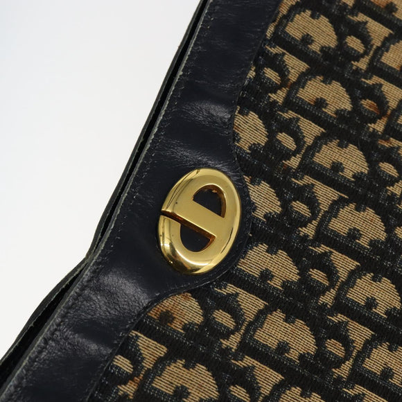 Christian Dior Trotter Canvas Shoulder Bag Navy Auth 147154