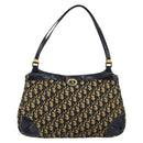 Christian Dior Trotter Canvas Shoulder Bag Navy Auth 147154-13