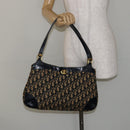 Christian Dior Trotter Canvas Shoulder Bag Navy Auth 147154-22
