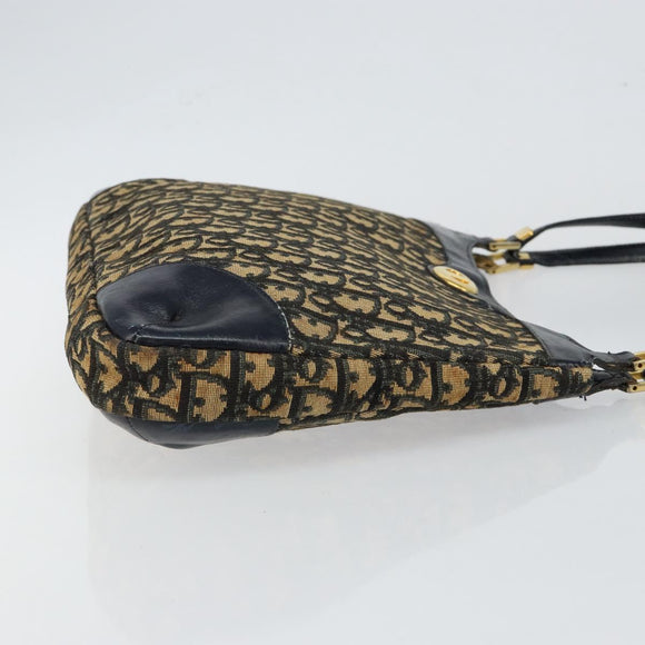 Christian Dior Trotter Canvas Shoulder Bag Navy Auth 147154