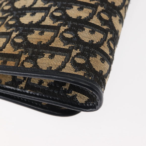 Christian Dior Trotter Canvas Chain Shoulder Bag Navy Auth 147156