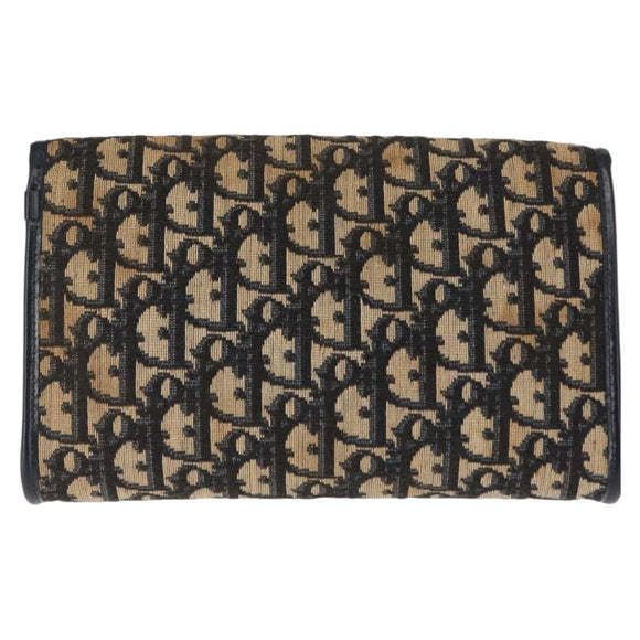 Christian Dior Trotter Canvas Chain Shoulder Bag Navy Auth 147156