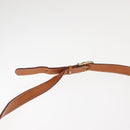 CELINE Macadam Canvas Circle Shoulder Bag PVC Leather Brown Gold Auth 147158-8