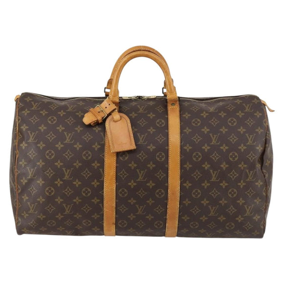 LOUIS VUITTON Monogram Keepall 55 Boston Bag M41424 LV Auth 147182