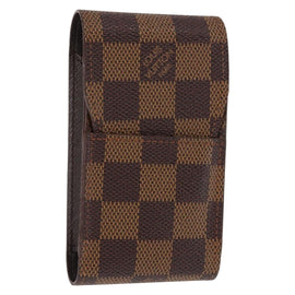 LOUIS VUITTON Damier Ebene Etui Cigarette Case N63024 LV Auth 147189