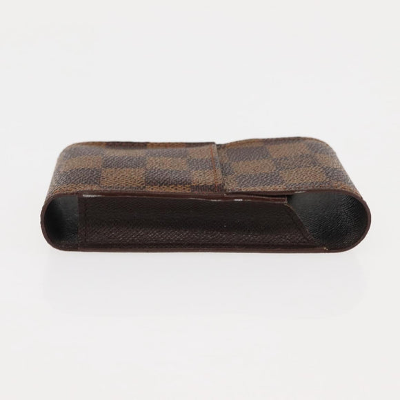 LOUIS VUITTON Damier Ebene Etui Cigarette Case N63024 LV Auth 147189