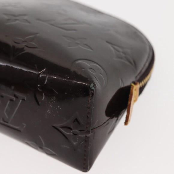 LOUIS VUITTON Monogram Vernis Pochette PM Pouch Amarante M91495 LV Auth 147190