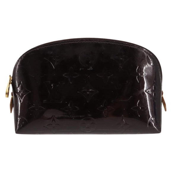 LOUIS VUITTON Monogram Vernis Pochette PM Pouch Amarante M91495 LV Auth 147190