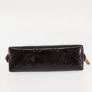 LOUIS VUITTON Monogram Vernis Pochette PM Pouch Amarante M91495 LV Auth 147190-6