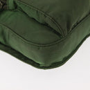 PRADA Shoulder Bag Nylon Green Silver Auth 147192-14