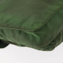 PRADA Shoulder Bag Nylon Green Silver Auth 147192-16