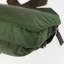 PRADA Shoulder Bag Nylon Green Silver Auth 147192-17