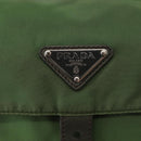 PRADA Shoulder Bag Nylon Green Silver Auth 147192-18